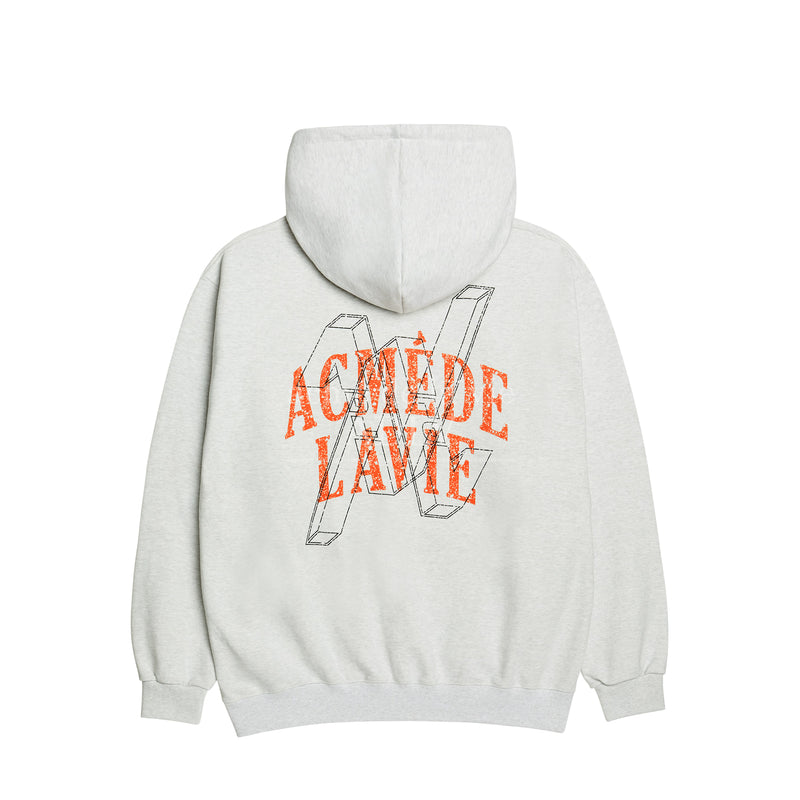 アクメドラビ(acme' de la vie)  CROSS V LOGO HOODIE MELANGE
