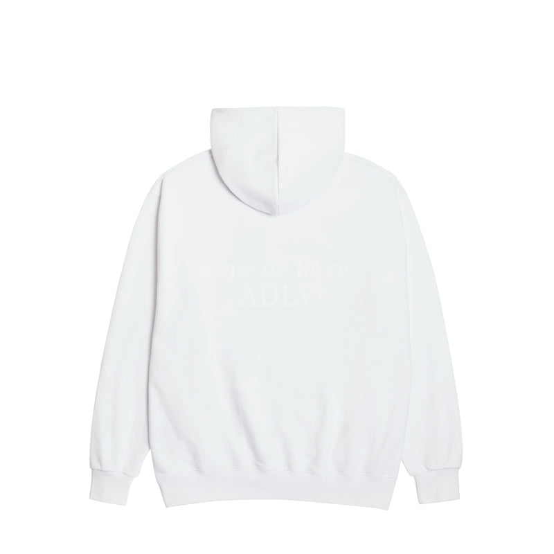 アクメドラビ(acme' de la vie)  FALLDOWN LOGO HOODIE WHITE