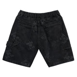 アクメドラビ(acme' de la vie) ADLV LOGO PATTERN DENIM SHORT PANTS BLACK