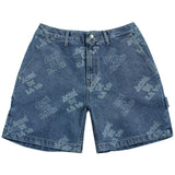 アクメドラビ(acme' de la vie) ADLV LOGO PATTERN DENIM SHORT PANTS BLUE