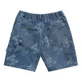 アクメドラビ(acme' de la vie) ADLV LOGO PATTERN DENIM SHORT PANTS BLUE