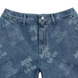 アクメドラビ(acme' de la vie) ADLV LOGO PATTERN DENIM SHORT PANTS BLUE