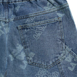 アクメドラビ(acme' de la vie) ADLV LOGO PATTERN DENIM SHORT PANTS BLUE
