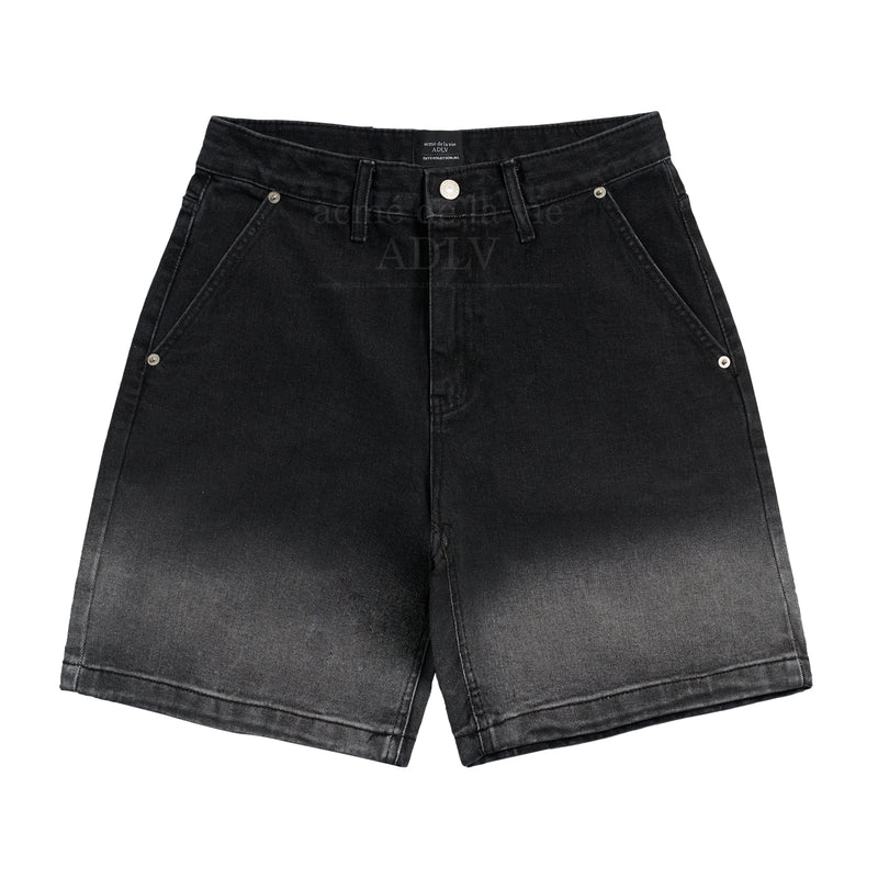 アクメドラビ(acme' de la vie) TWO-TONE GRADIENT DENIM SHORT PANTS BLACK