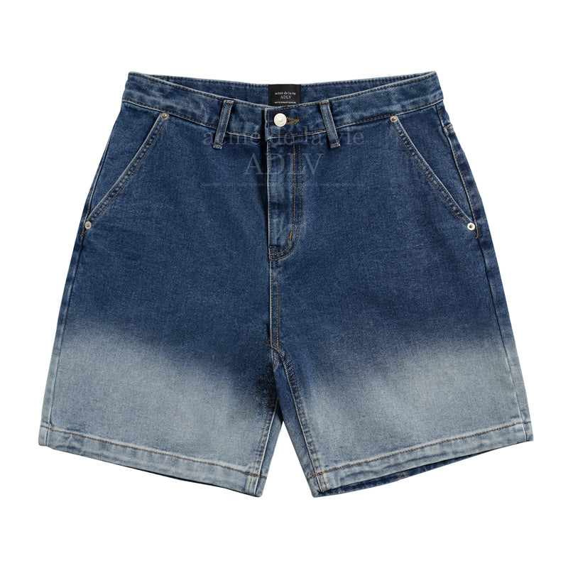 アクメドラビ(acme' de la vie) TWO-TONE GRADIENT DENIM SHORT PANTS BLUE