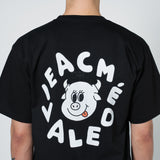 アクメドラビ(acme' de la vie)  PIGCOW SHORT SLEEVE T-SHIRT BLACK