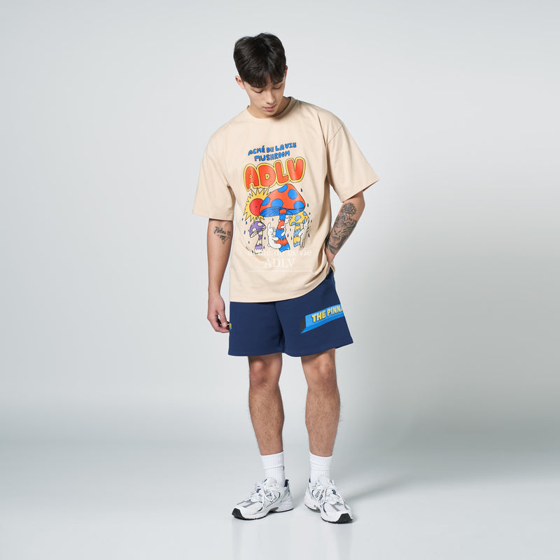 アクメドラビ(acme' de la vie) MUSHROOM SHORT SLEEVE T-SHIRT BEIGE