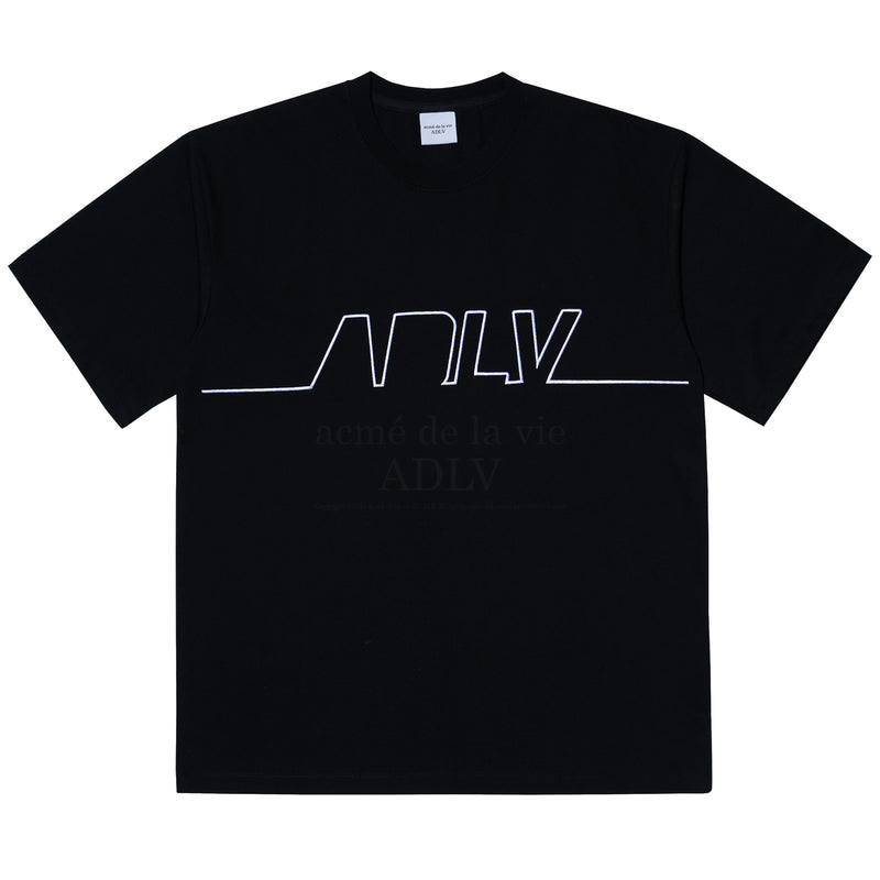 アクメドラビ(acme' de la vie)  CITY EMBROIDERY SHORT SLEEVE T-SHIRT BLACK