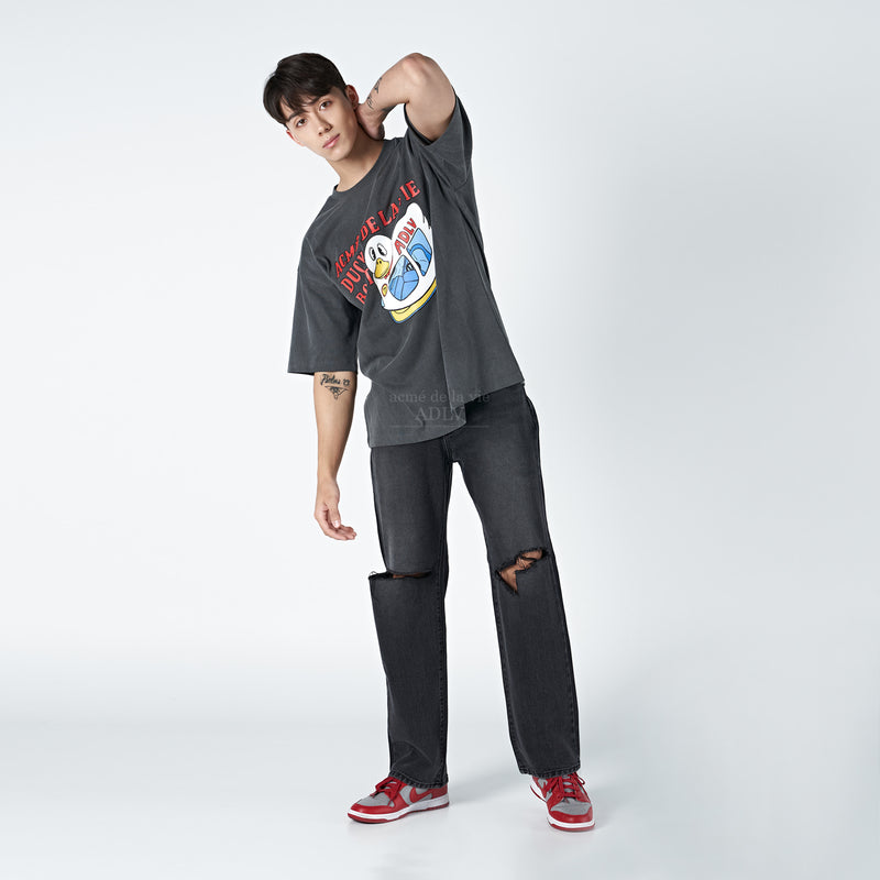 アクメドラビ(acme' de la vie)  DUCK BOATS SHORT SLEEVE T-SHIRT WASHING CHARCOAL