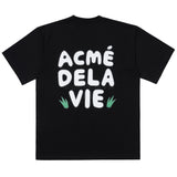 アクメドラビ(acme' de la vie)  DISH COW SHORT SLEEVE T-SHIRT BLACK