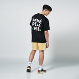 アクメドラビ(acme' de la vie)  DISH COW SHORT SLEEVE T-SHIRT BLACK