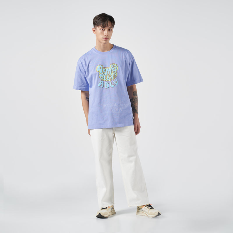 アクメドラビ(acme' de la vie)  EMBO BEAR SHORT SLEEVE T-SHIRT LIGHT PURPLE