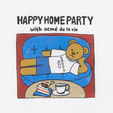 アクメドラビ(acme' de la vie)  HAPPY HOME PARTY SHORT SLEEVE T-SHIRT WHITE