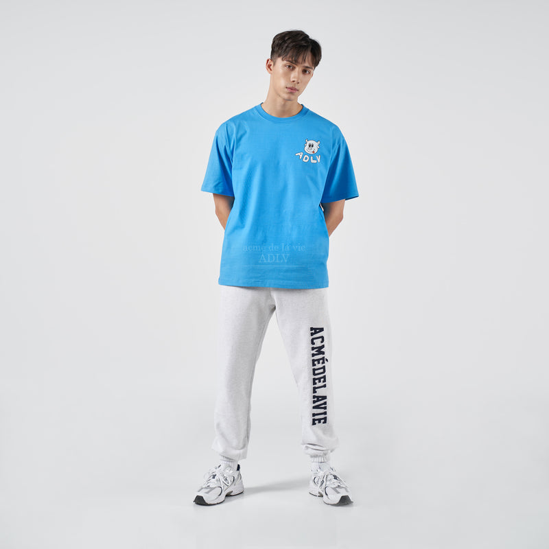 アクメドラビ(acme' de la vie)  PIGCOW SHORT SLEEVE T-SHIRT BLUE