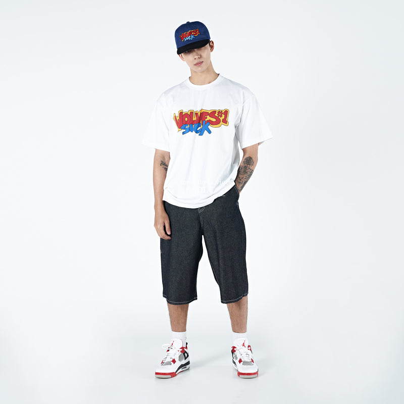 アクメドラビ(acme' de la vie) WIDE SHORT DENIM PANTS DARK BLUE