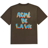 アクメドラビ(acme' de la vie)  BLOCK LOGO SHORT SLEEVE T-SHIRT BROWN
