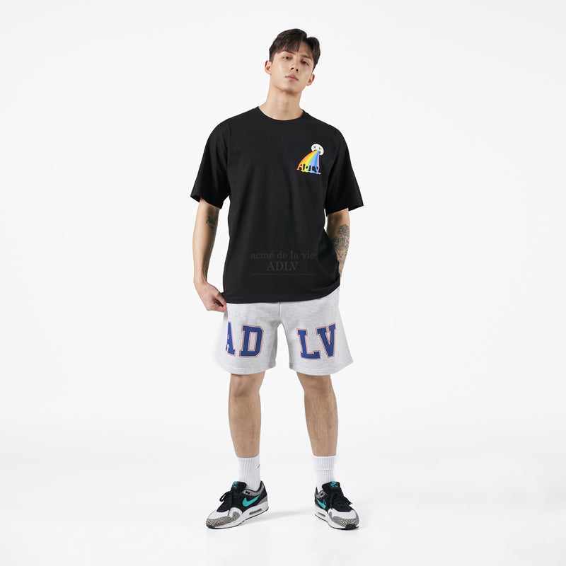アクメドラビ(acme' de la vie)  RAINBOW SHORT SLEEVE T-SHIRT BLACK