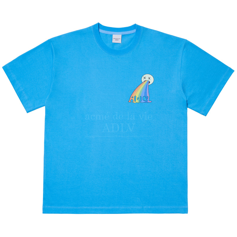 アクメドラビ(acme' de la vie)  RAINBOW SHORT SLEEVE T-SHIRT BLUE