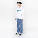 アクメドラビ(acme' de la vie)  3D TWO-TONE EMBROIDERY SWEATSHIRT WHITE
