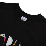 アクメドラビ(acme' de la vie)  PROTRACTOR LOGO SWEATSHIRT BLACK