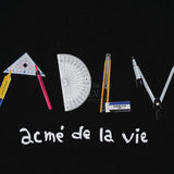 アクメドラビ(acme' de la vie)  PROTRACTOR LOGO SWEATSHIRT BLACK