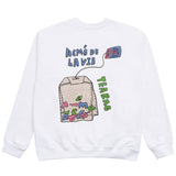 アクメドラビ(acme' de la vie) TEABAG LOGO SWEATSHIRT WHITE