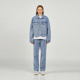 アクメドラビ(acme' de la vie) A LOGO MONOGRAM PATTERN DENIM PANTS BLUE