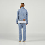 アクメドラビ(acme' de la vie) A LOGO MONOGRAM PATTERN DENIM PANTS BLUE