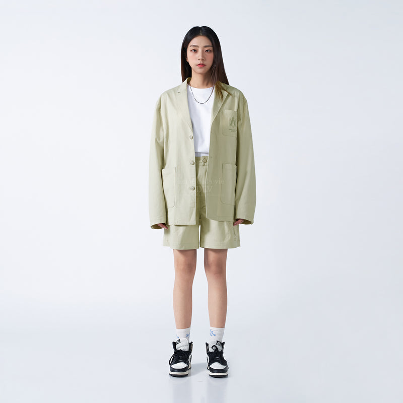 アクメドラビ(acme' de la vie) A LOGO PIN TUCK CASUAL SHORT PANTS BEIGE