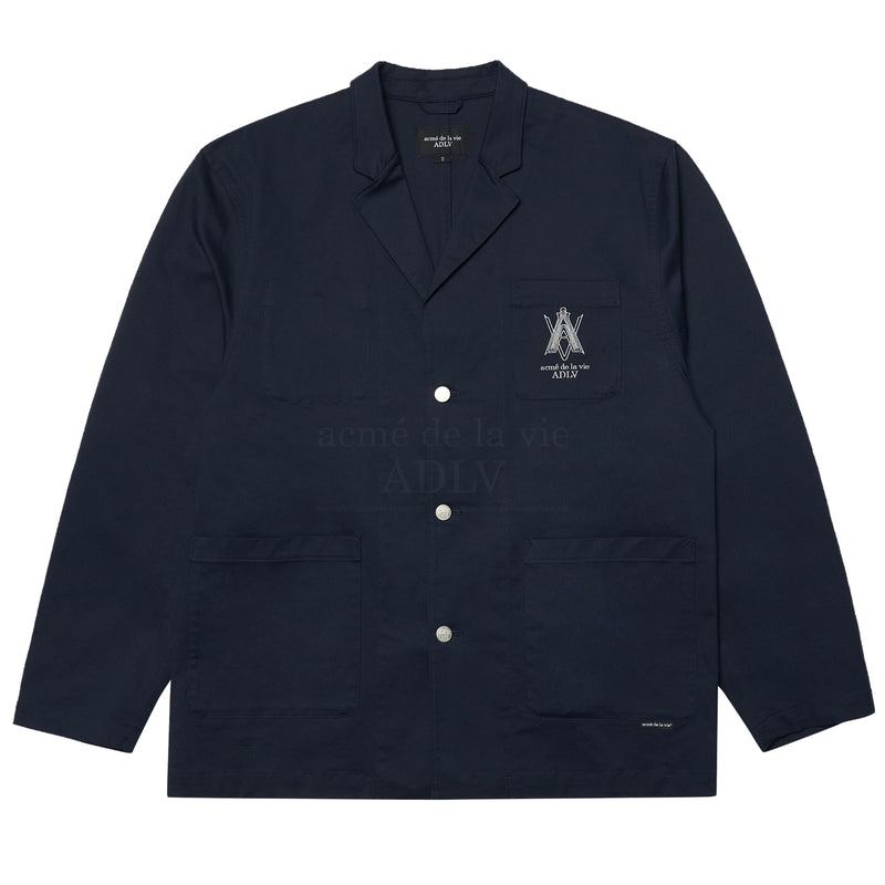 アクメドラビ(acme' de la vie) A LOGO CASUAL BLAZER JACKET NAVY