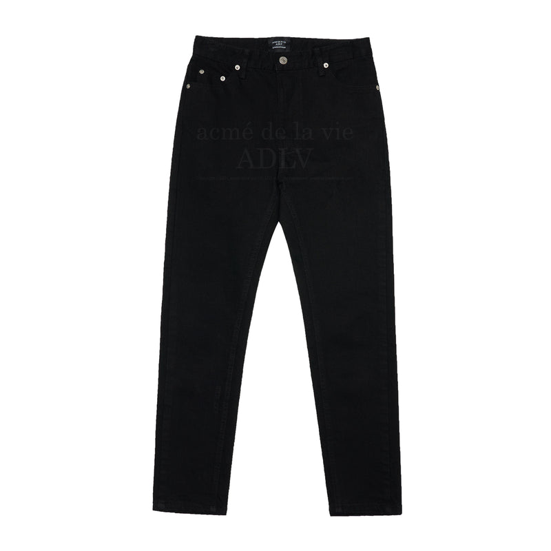 アクメドラビ(acme' de la vie) A LOGO EMBROIDERED SKINNY DENIM PANTS BLACK