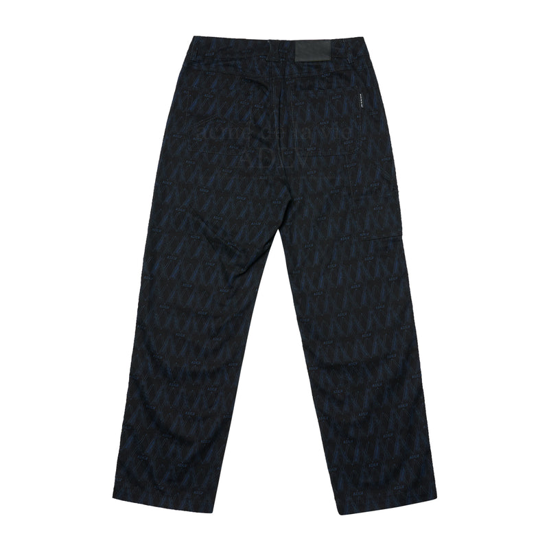 アクメドラビ(acme' de la vie) A LOGO MONOGRAM PATTERN WOVEN PANTS BLACK