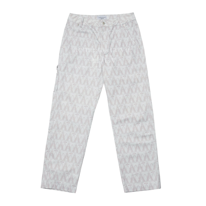 アクメドラビ(acme' de la vie) A LOGO MONOGRAM PATTERN WOVEN PANTS GREY
