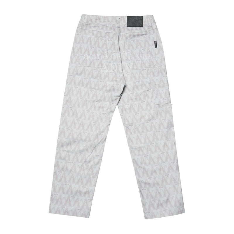 アクメドラビ(acme' de la vie) A LOGO MONOGRAM PATTERN WOVEN PANTS GREY