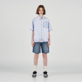 アクメドラビ(acme' de la vie) SIDE ZIPPER DENIM SHORT PANTS BLUE