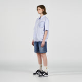 アクメドラビ(acme' de la vie) SIDE ZIPPER DENIM SHORT PANTS BLUE