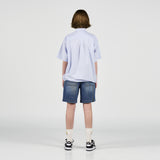 アクメドラビ(acme' de la vie) SIDE ZIPPER DENIM SHORT PANTS BLUE