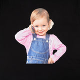 アクメドラビ(acme' de la vie) BABY FACE TELEPHONE GIRL SHORT SLEEVE T-SHIRT R BLACK