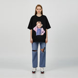 アクメドラビ(acme' de la vie) BABY FACE TELEPHONE GIRL SHORT SLEEVE T-SHIRT R BLACK
