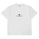 アクメドラビ(acme' de la vie) BACK SPREAD SLOGAN SHORT SLEEVE T-SHIRT BLUE