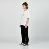 アクメドラビ(acme' de la vie) BACK SPREAD SLOGAN SHORT SLEEVE T-SHIRT BLUE