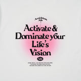 アクメドラビ(acme' de la vie) BACK SPREAD SLOGAN SHORT SLEEVE T-SHIRT PINK