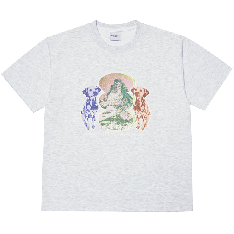 アクメドラビ(acme' de la vie) DALMATIAN SHORT SLEEVE T-SHIRT MELANGE