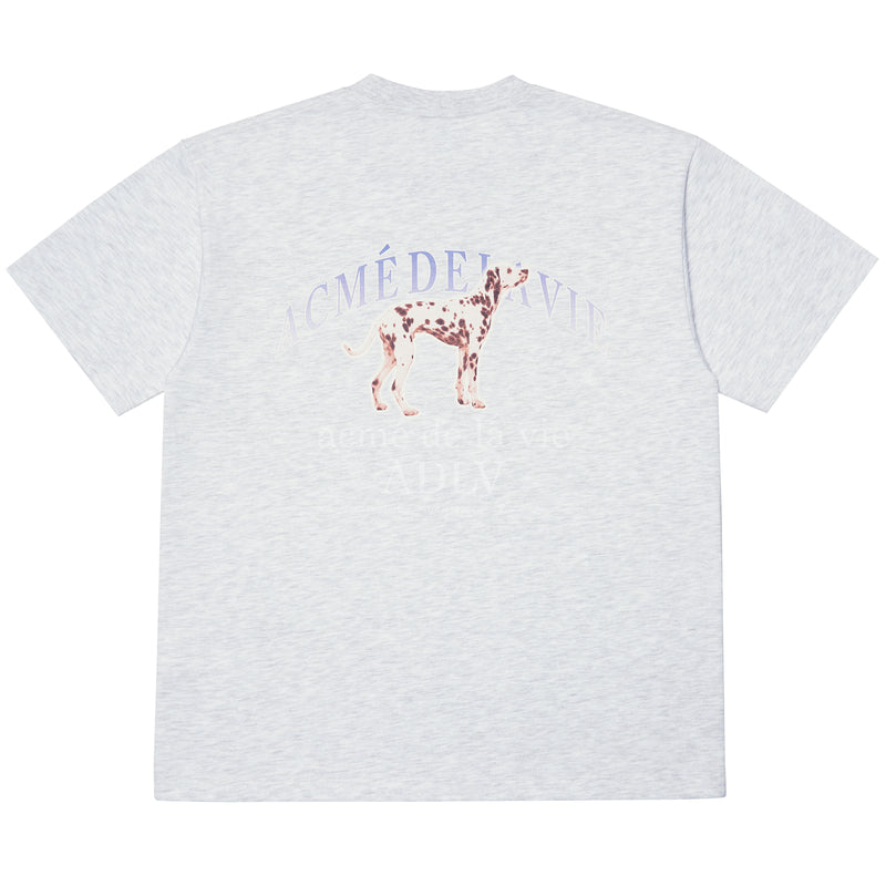 アクメドラビ(acme' de la vie) DALMATIAN SHORT SLEEVE T-SHIRT MELANGE