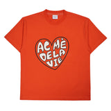 アクメドラビ(acme' de la vie) FRONT HEART LOGO SHORT SLEEVE T-SHIRT ORANGE