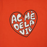 アクメドラビ(acme' de la vie) FRONT HEART LOGO SHORT SLEEVE T-SHIRT ORANGE