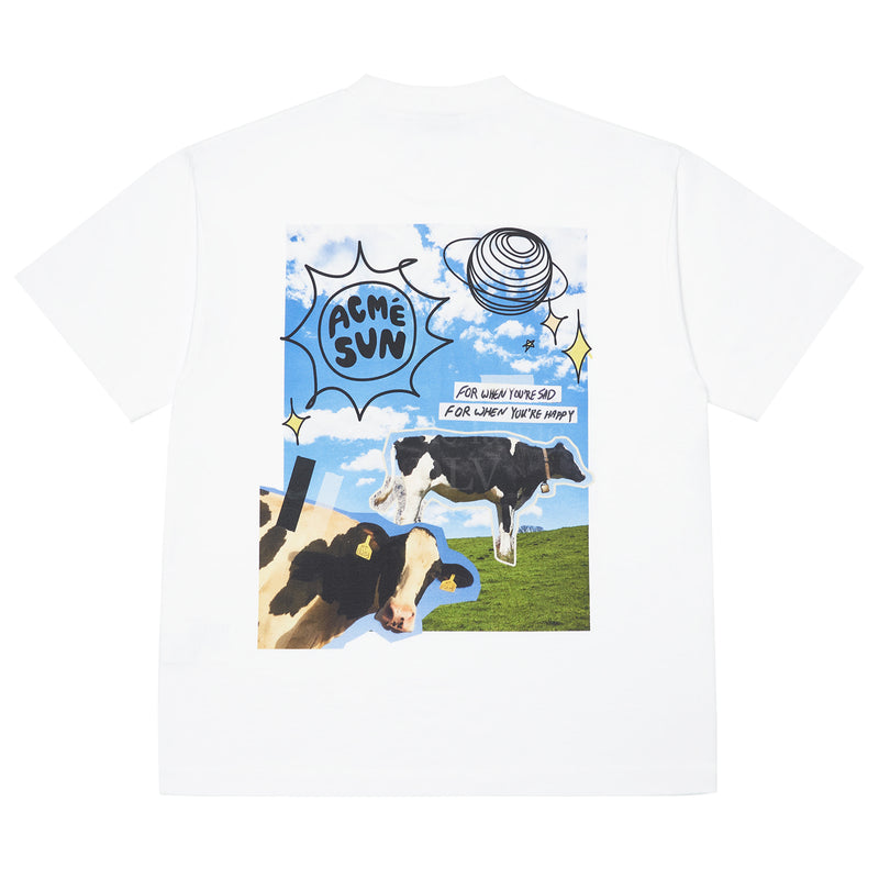 アクメドラビ(acme' de la vie) MILK COW SHORT SLEEVE T-SHIRT WHITE