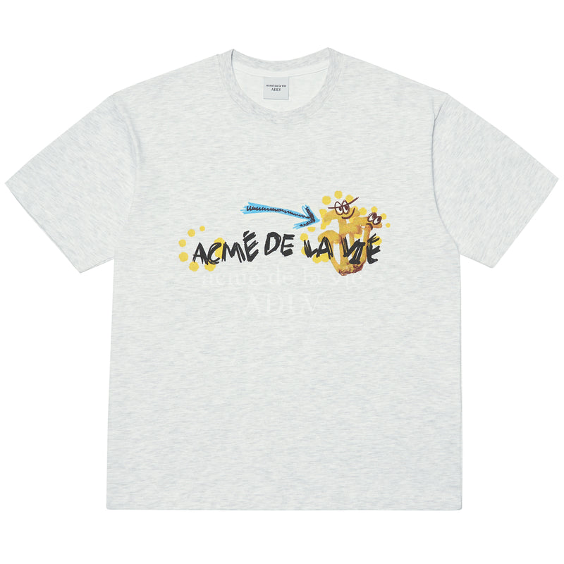 アクメドラビ(acme' de la vie) MUSHROOM COLLAGE SHORT SLEEVE T-SHIRT MELANGE