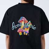 アクメドラビ(acme' de la vie) MUSHROOM FANTASY SHORT SLEEVE T-SHIRT BLACK