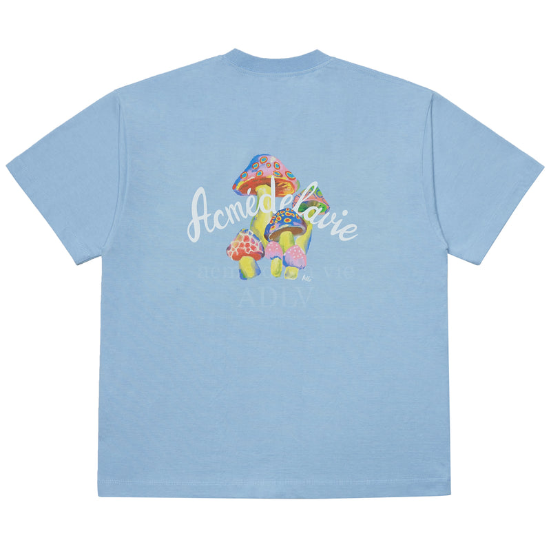 アクメドラビ(acme' de la vie) MUSHROOM FANTASY SHORT SLEEVE T-SHIRT INDIGO BLUE